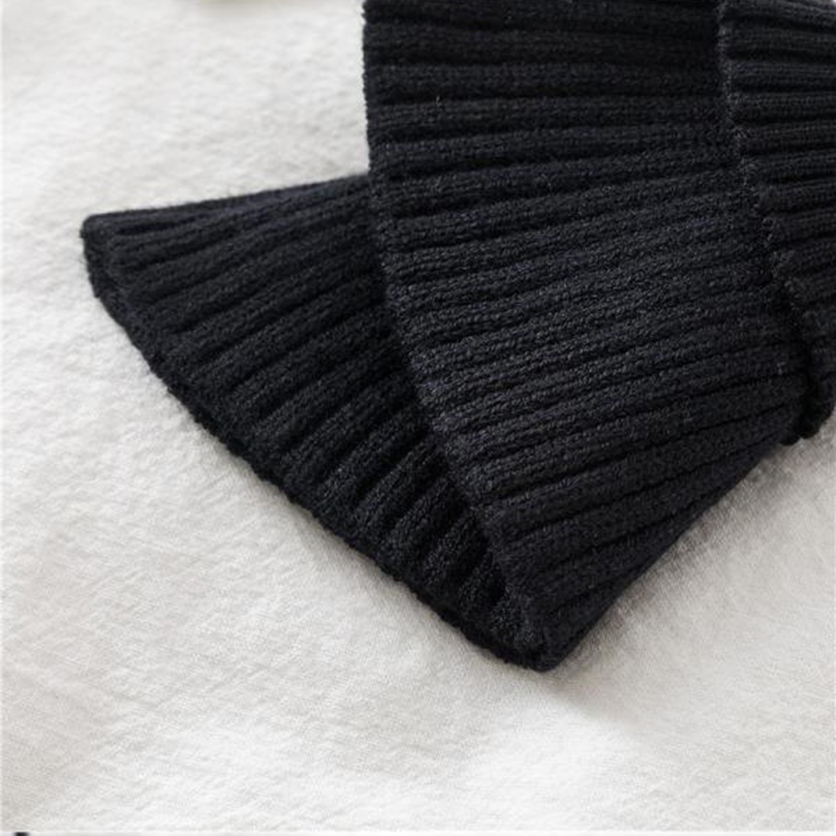Écharpe tricotée pour hommes, faux col détachable, chauffe-cou, coupe-vent, en coton, à volants, couverture de col enveloppant, 27x18cm, hiver