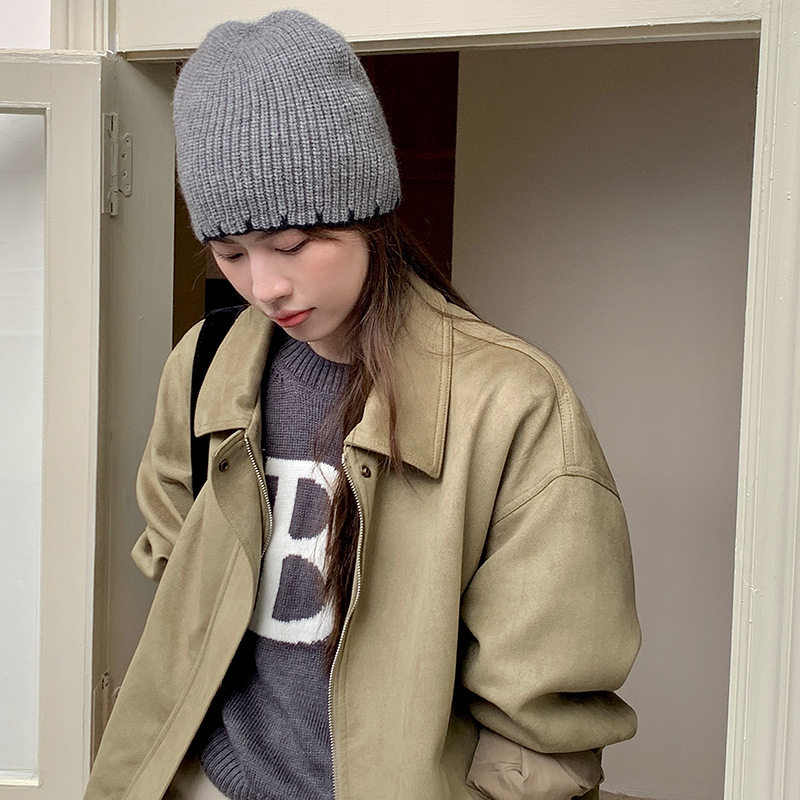 Bonnet baggy pour femme, bonnet solide, garder au chaud, hiver