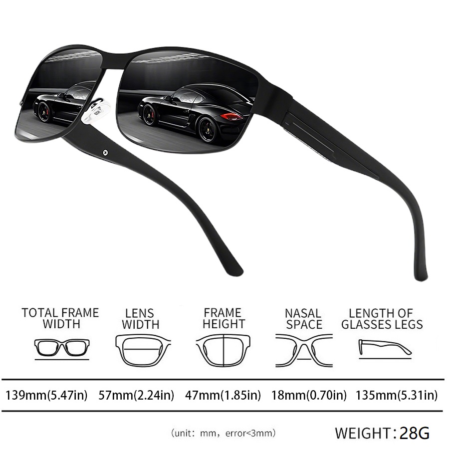 Lunettes de soleil de créateur vintage carrées de haute qualité pour hommes et femmes, idéales pour les loisirs, les voyages, l'été, la plage, les vacances, la conduite et la pêche