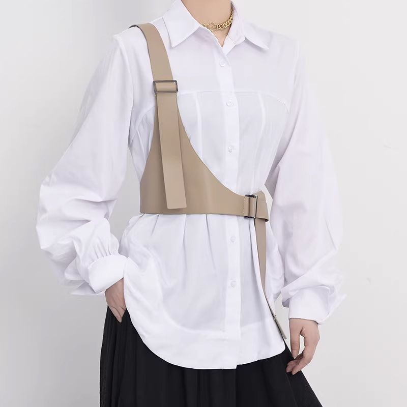 Ceinture à une épaule pour femmes, Corset Punk Hip-hop, mode, ceinture de taille assortie avec tout, robe, costume, manteau, ceinture décorative