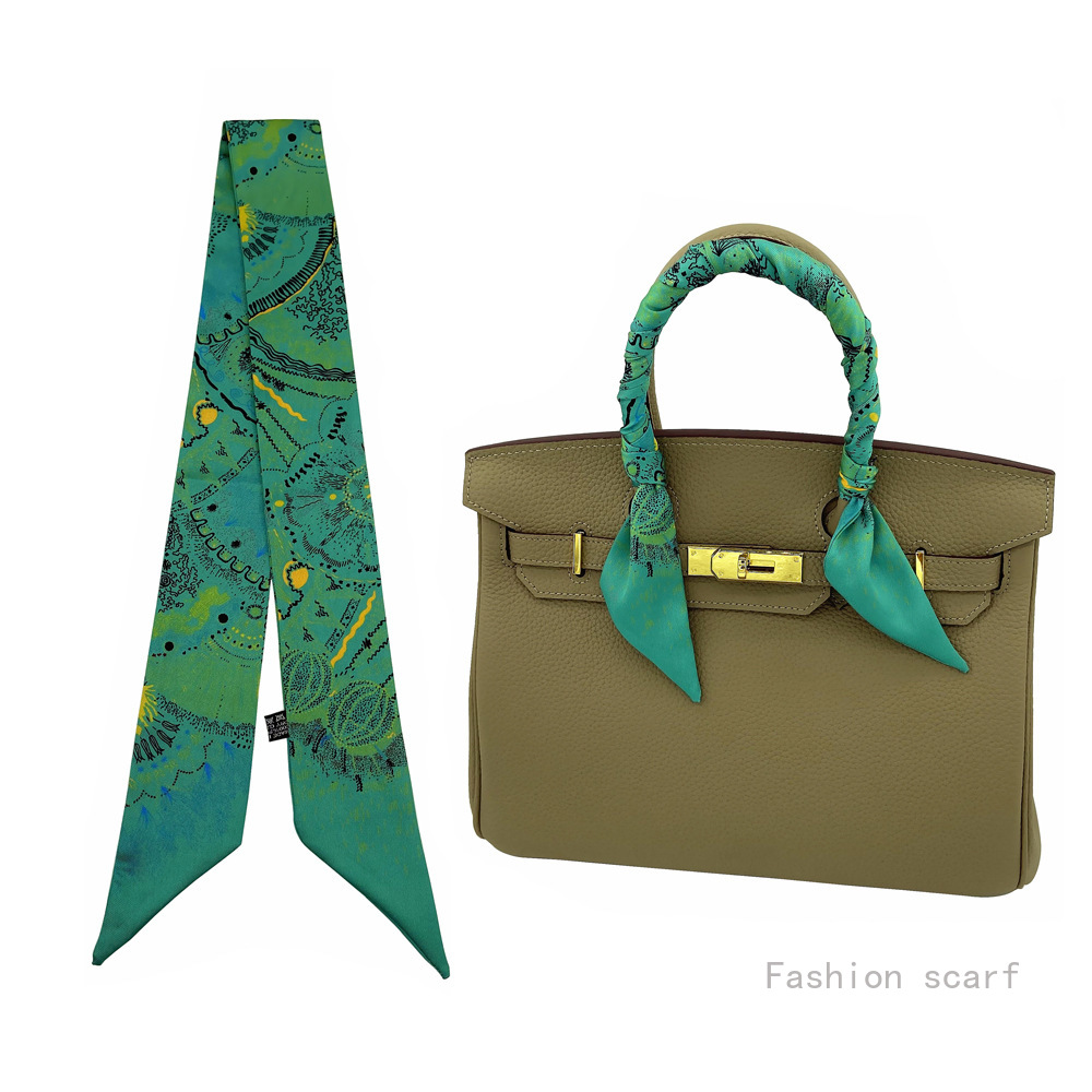 Petite écharpe à bande étroite pour femmes, sac à cravate, ceinture, ruban, poignée de levage, sac à main enveloppé, ceinture, bandeau, décoration, vente en gros