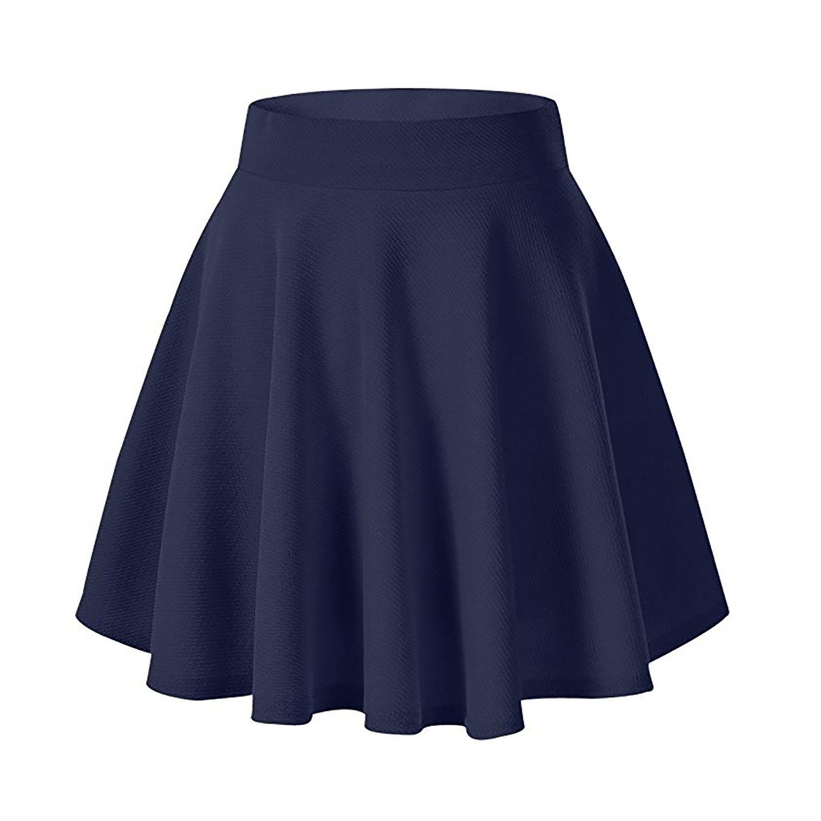 Jupe plissée évasée basique pour femme, longueur genou, jupe décontractée, ligne A, grande taille, mode