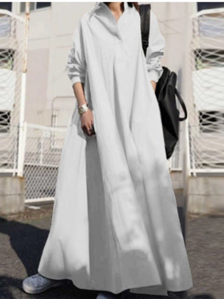 Robe ample décontractée pour femmes, mode solide, manches longues, pull, robes de vacances, bureau, vêtements de printemps
