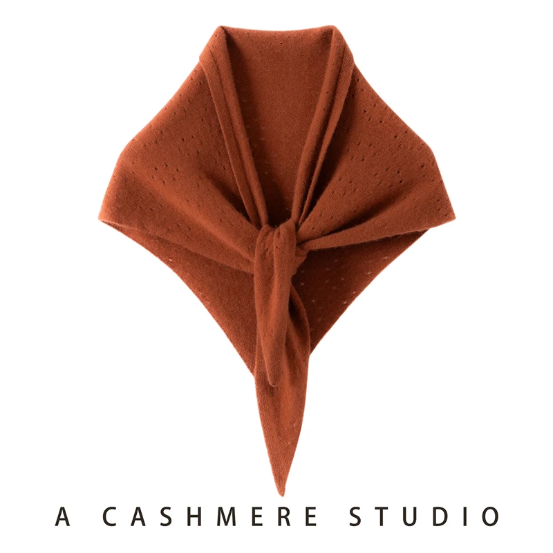 Écharpe triangulaire en cachemire 100% pour femme, châle en tricot de cachemire de haute qualité, doux et chaud, pour le printemps, l'automne et l'hiver