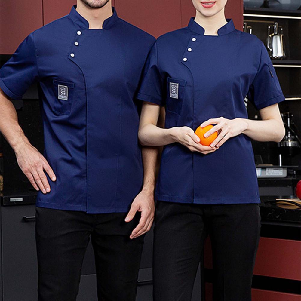 Uniforme de travail de Chef unisexe pour hommes et femmes, manteau de Chef respirant, veste de cuisinier, hôtel, Restaurant, cantine, magasin de gâteaux, Costume de café