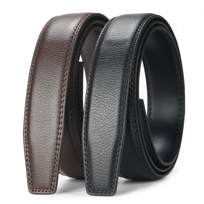 Ceinture à boucle automatique de luxe pour hommes, cuir véritable de haute qualité, ceinture de mode décontractée et professionnelle, noire et marron, découpable