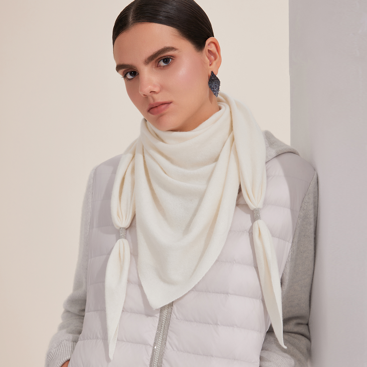 BY4521271 luxe femmes 100% cachemire écharpe pull doux tricot élégant drapé cou concepteur hiver châle