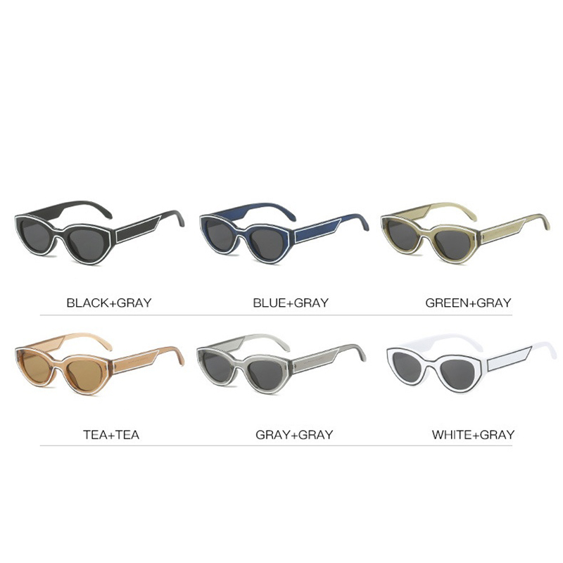 ChimDesign-Lunettes de soleil œil de chat pour hommes et femmes, lunettes de soleil décorées hip-hop, lunettes de fête, design de marque populaire, nouvelle mode