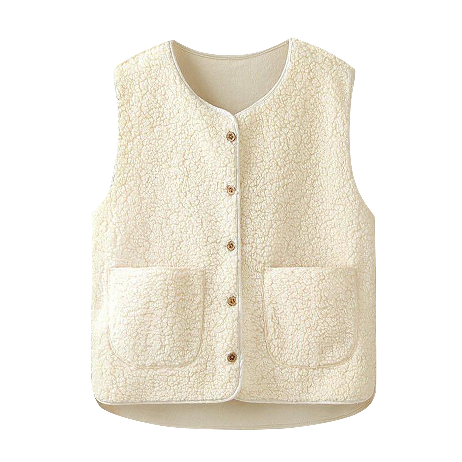 Teddy Smile GlaFiber Jacket for Women, Plain Plush GlaShort Jacket, Smile GlaAutumn, Outwear