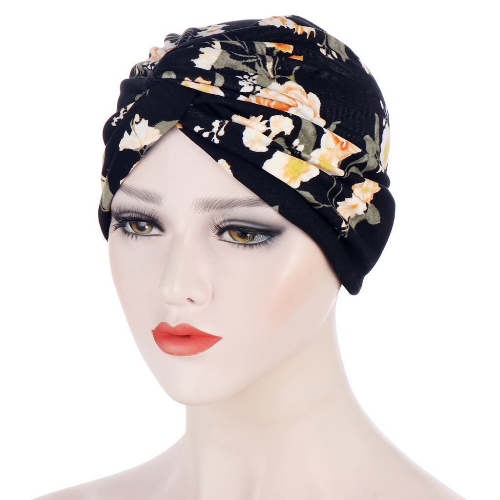 Bonnet de chimio indien imprimé pour femmes, Hijab, tendance, nœud torsadé contre le Cancer, perte de cheveux, Turban musulman pour couvre-chef