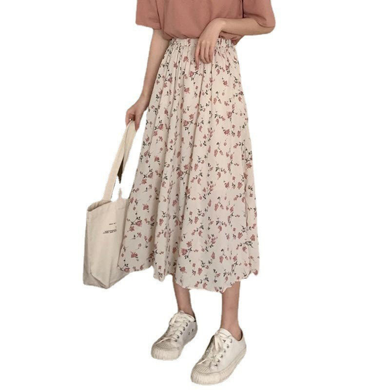 Jupe longue plissée trapèze pour femme, robe de Rh, coupe régulière, élégante, décontractée, mode printemps et été, nouveau
