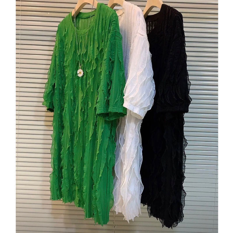 Haut ample Simple pour femmes, grande taille, nouveau Style d'été, grosse fille, semble mince, cache la chair, à la mode, rajeunissant