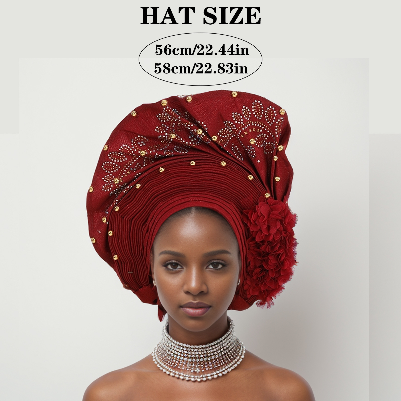 Turban Africain Aso Oke Auto Gele pour Femme, Chapeau Musulman, Écharpe à Cheveux Ronds, Casquette Nigériane, Vêtements de Sauna pour ixde Mariage, Haute Qualité
