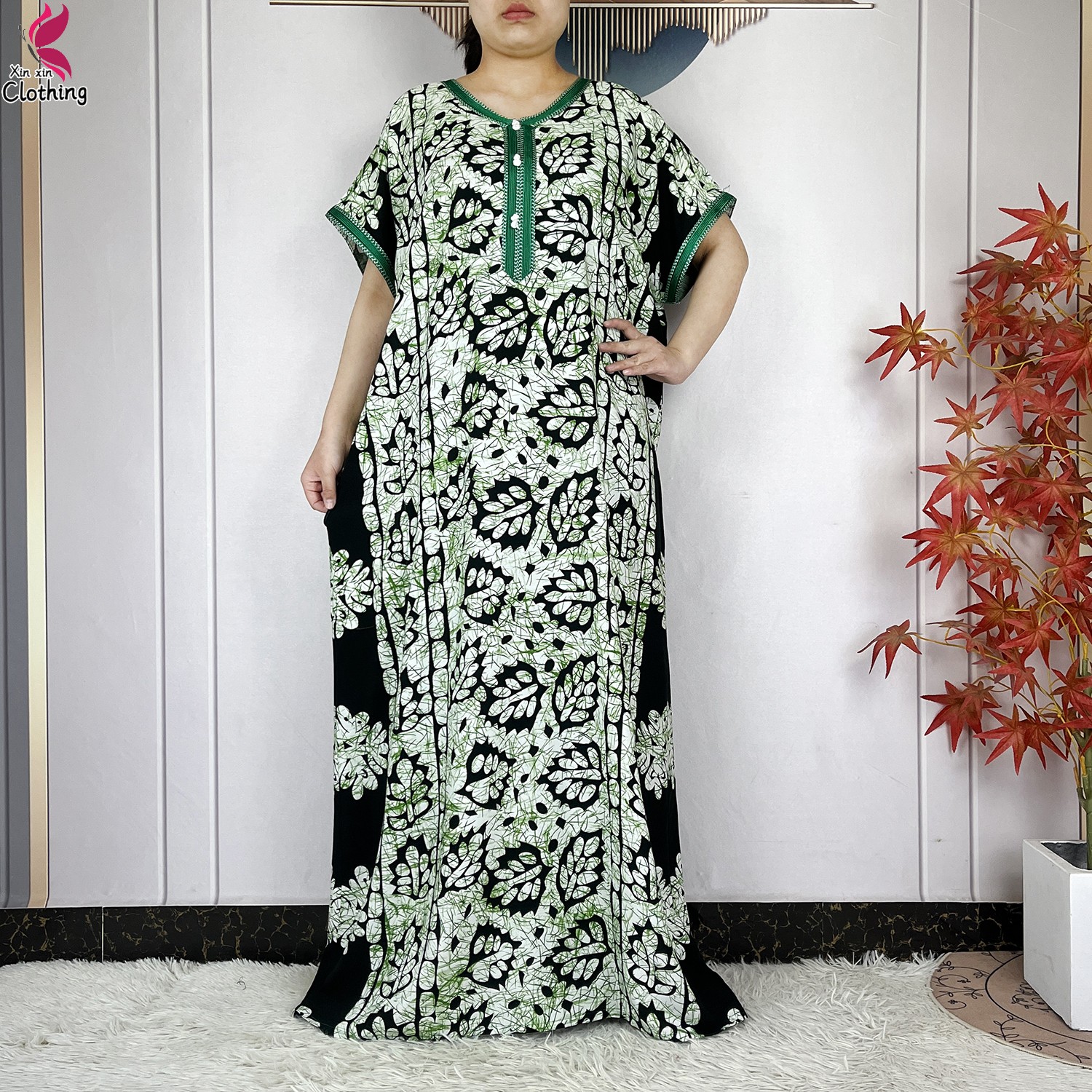 Nouvelle Collection 2026 : Robe Africaine Abaya d'Été à Manches Courtes, Style Dashiki, Ample et Fluide, Robe Longue Boubou, Mode Islamique Décontractée pour Femme