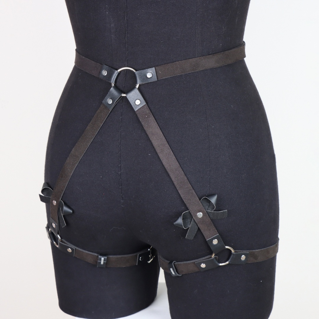 Porte-jarretelles Sexy en cuir PU pour femmes, harnais, Lingerie Bdsm, bas de corps, ceinture de jarretelles, fétiche, érotique, Rave, ceintures d'épée, body gothique