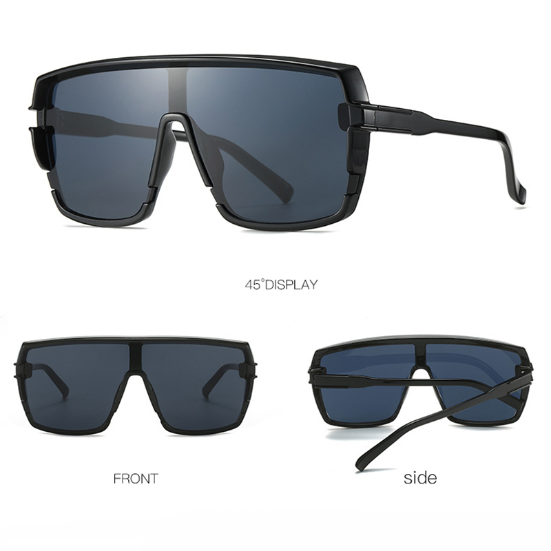 2024 Designer de luxe surdimensionné une pièce lunettes de soleil femmes pour hommes tendance lunettes de soleil marque Vintage mode Sport lunettes ombre