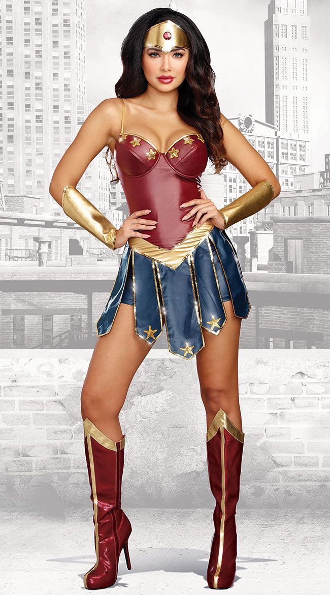 Robe de Costume de super-héros d'halloween pour femmes, tenue de Cosplay merveille Sexy en cuir, vêtements fantaisie de spectacle sur scène