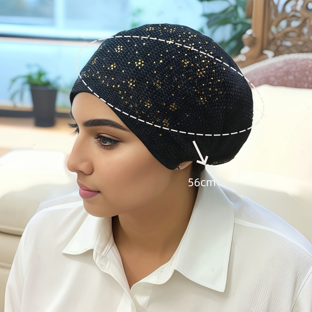 Bonnet sous-hijab islamique pour femmes, turban uni avec strass, bonnets hijab musulmans