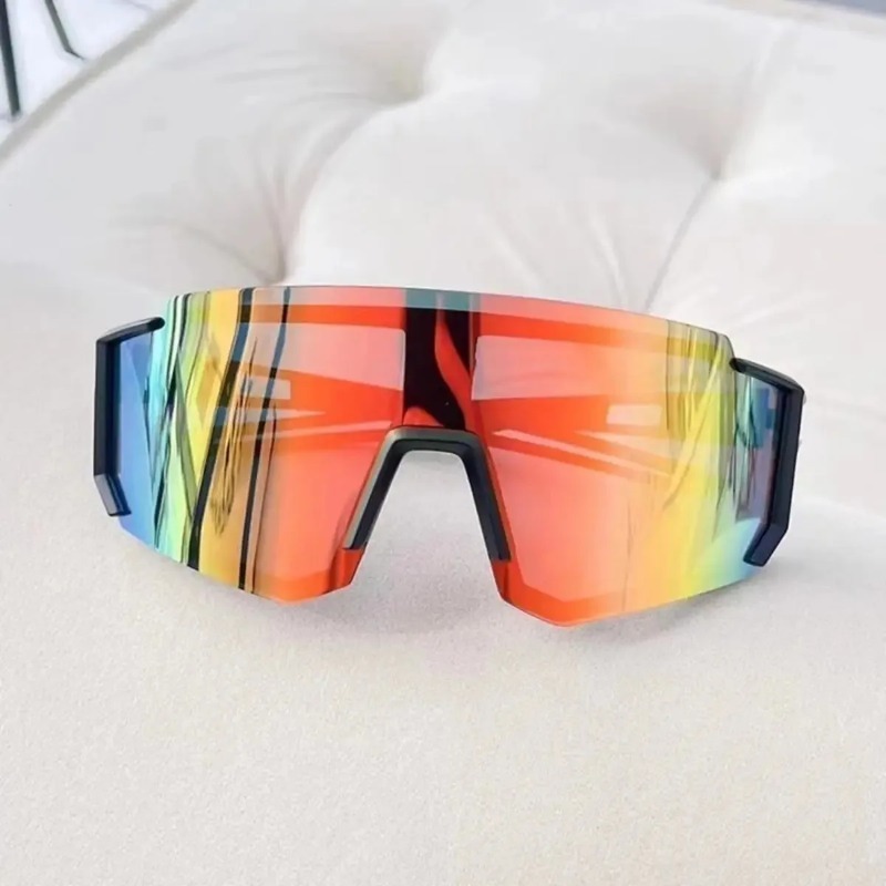Lunettes de soleil de cyclisme UV400 pour hommes et femmes, anti-ultraviolets, pour sports de plein air, randonnée, escalade, VTT, monture large, surdimensionnées