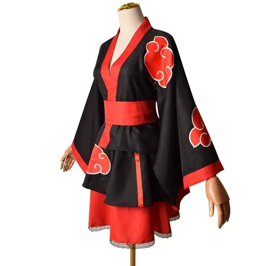 Nouvelle Robe Kimono Anime Ninja pour Fille, Costume d'Halloween pour Enfant, Jupe et Ensemble pour Festival, Carnaval, Déguisement Femme, Mascarade