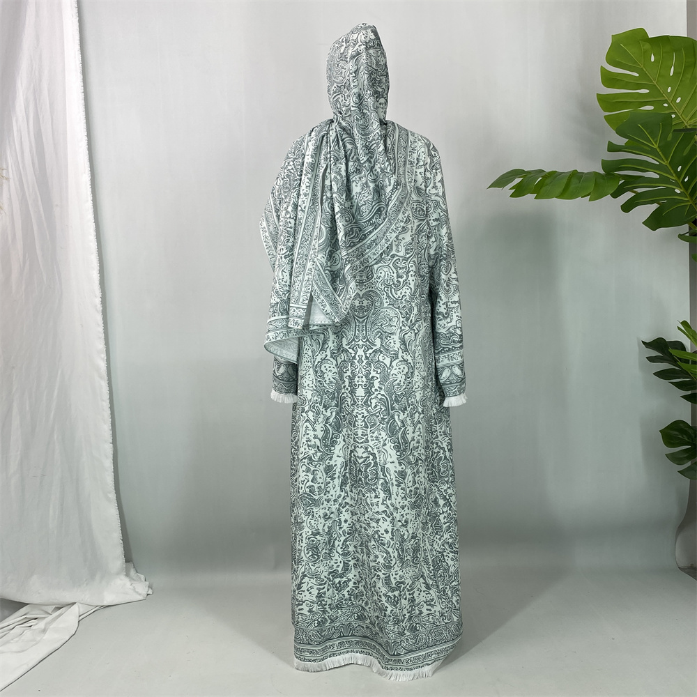 Nouvelle Robe Modeste pour Femmes Musulmanes de Dubaï, Élégante Robe Arabe Femme Hijab Africaine à Pompons, Abaya Islamique à Manches Longues, Robe Turque
