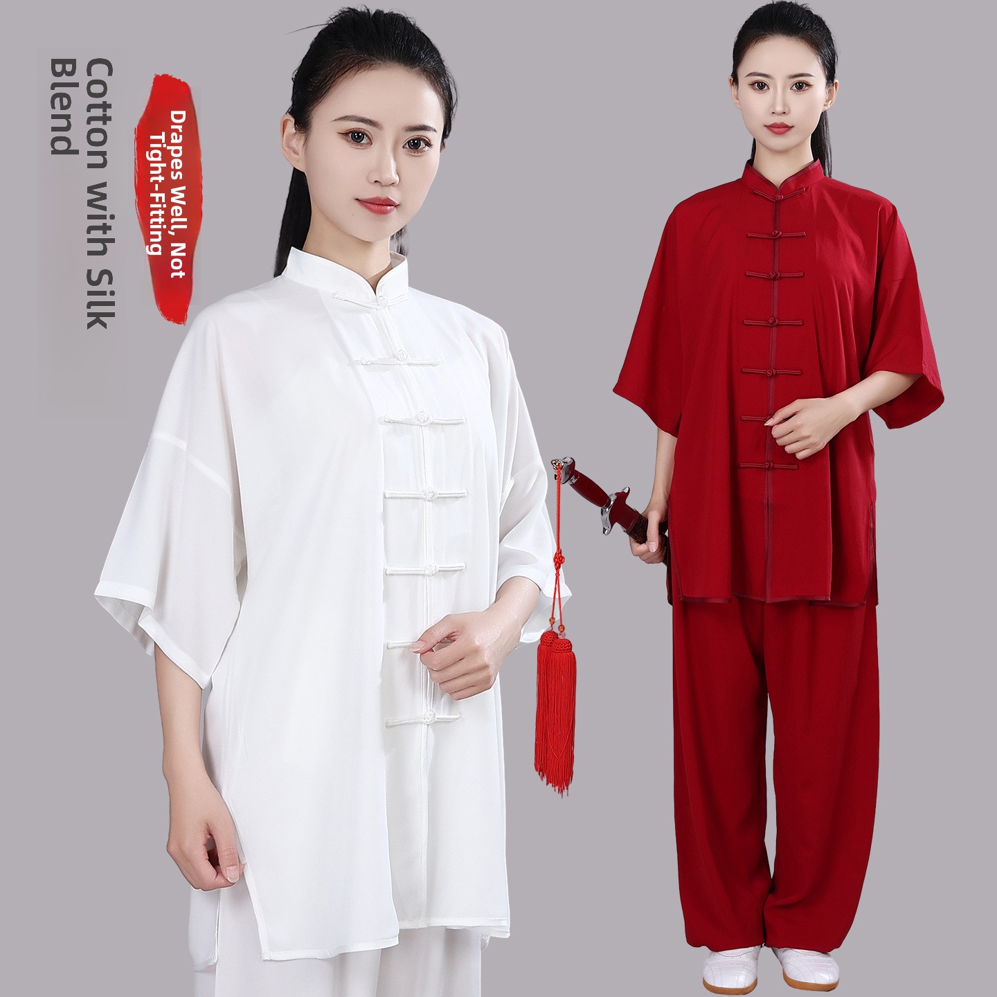Nouvel uniforme de Tai Chi Hongji en soie pour homme, collection printemps-été, idéal pour l'exercice matinal, les arts martiaux et la pratique traditionnelle du Tai Chi chinois.