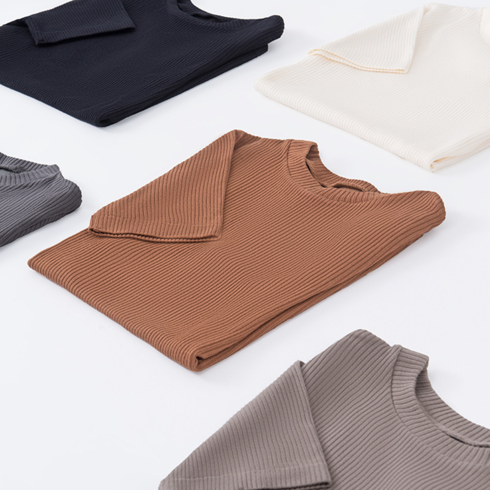 T-Shirt à manches courtes en soie de mûrier, haut de gamme, col rond, respirant et fin, couleur unie, vêtements féminins doux, printemps été