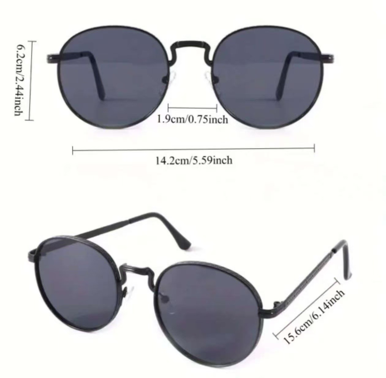 Lunettes de soleil rondes classiques tendance pour hommes et femmes, style vintage en métal, pour la conduite en extérieur, design de luxe, accessoires pour les yeux
