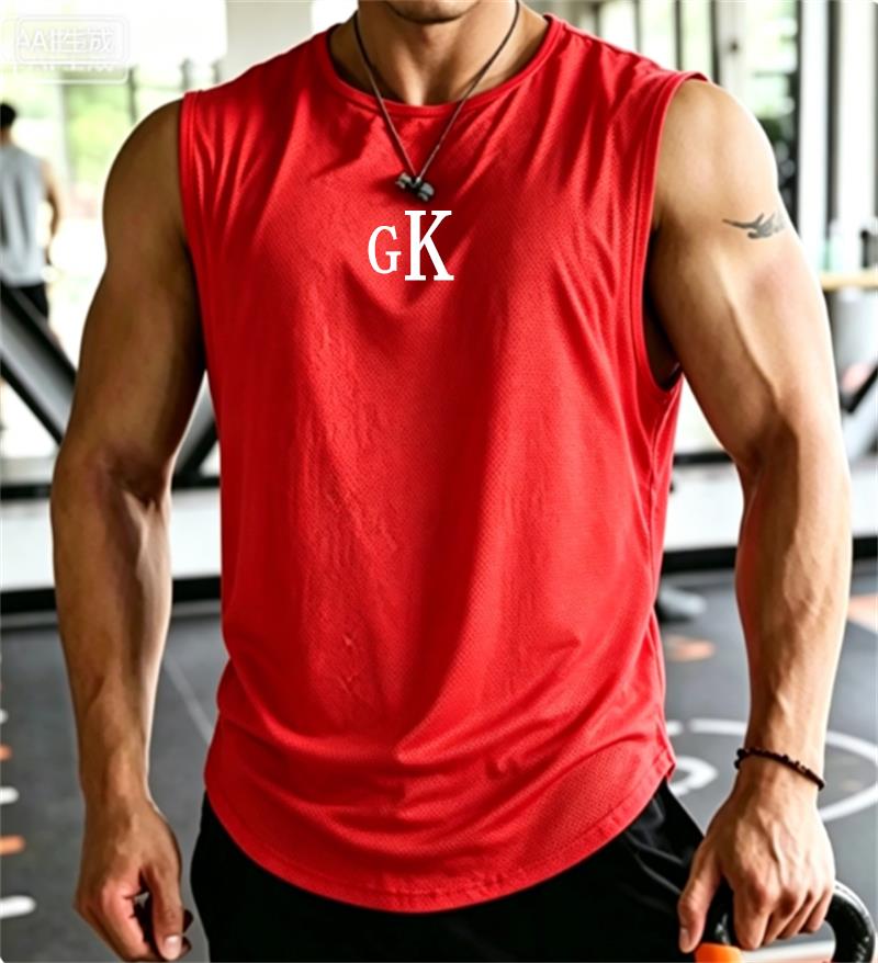 Débardeur Homme Gk 2026 Nouveau Modèle – Maillot de Sport Sans Manches en Polyester Respirant à Séchage Rapide pour Entraînement et Basketball