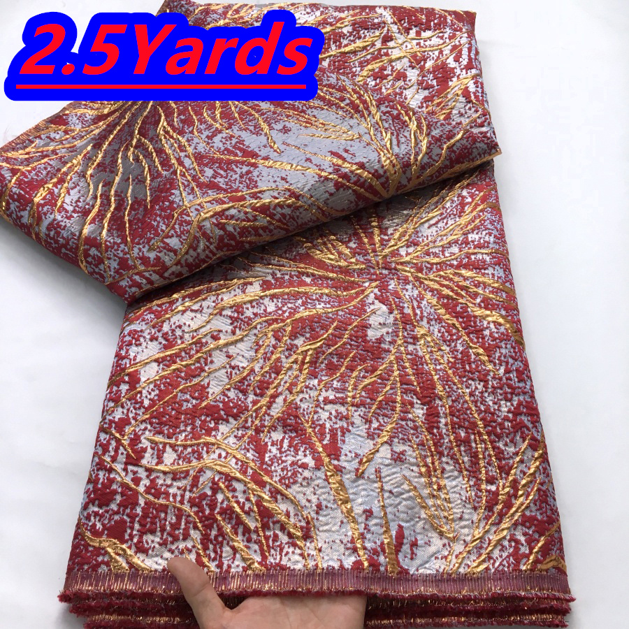 Soldes Exceptionnelles : Tissu en Dentelle Brocart Nigérian 2,5 Yards, Tulle de Haute Qualité, Dentelle Organza Française 2026, Tissu Africain pour Robe Femme