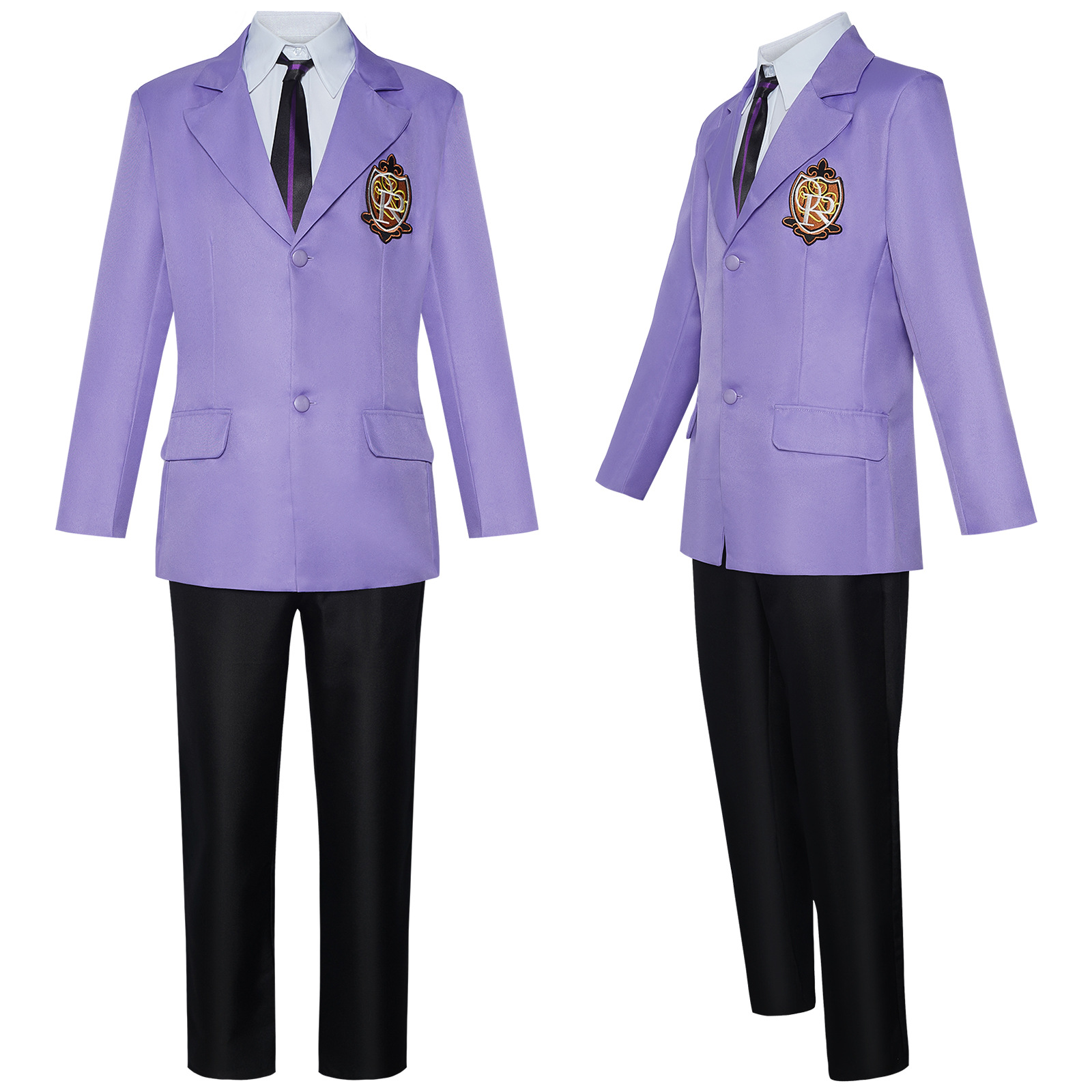 Costume d'uniforme scolaire pour cosplay de l'Anime Ouran High School Host Club, Fujioka Haruhi, Ootori Kyouya, Suou Tamaki, pour fête d'Halloween