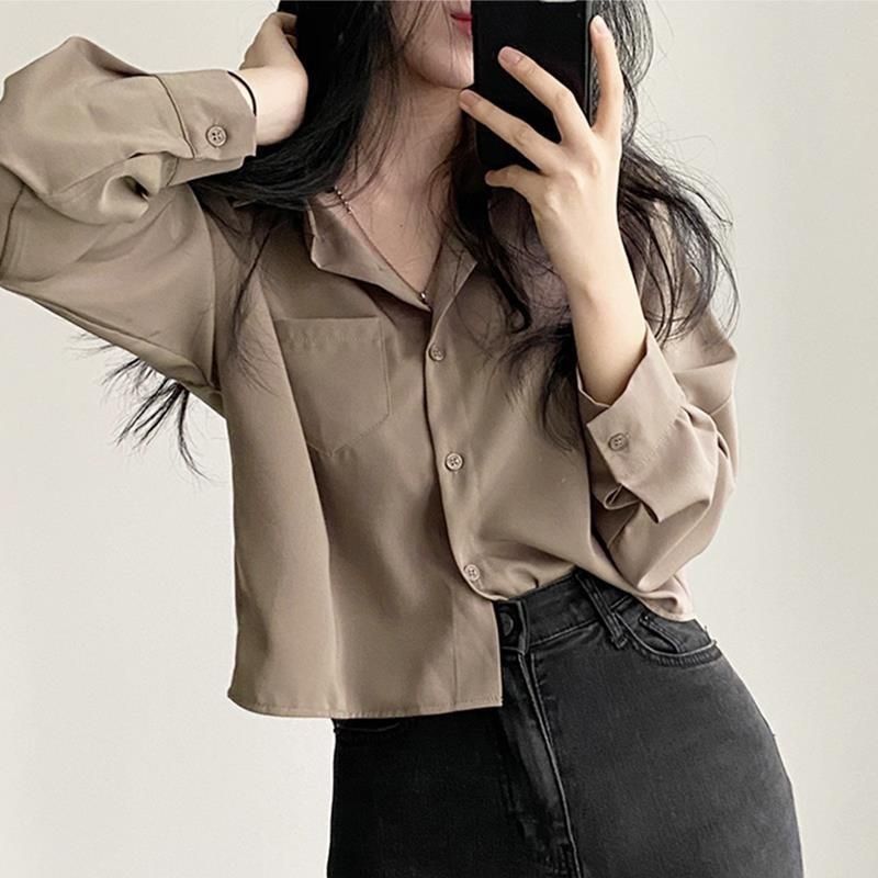 Chemisier en soie oversize pour femme, style bureau, en satin, luxe discret, coupe ample, boutonné, élégant et décontracté, à manches longues