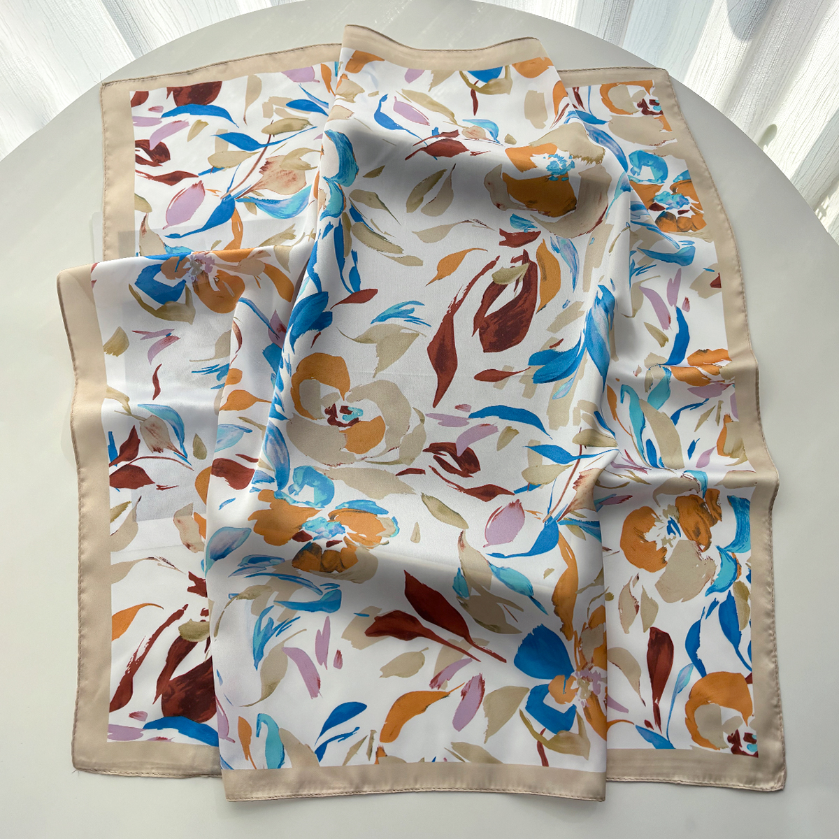 Nouveau Foulard Carré en Soie Imprimée pour Femme, Bandana, Bandeau, Écharpe de Cou, Accessoire Cheveux 2026
