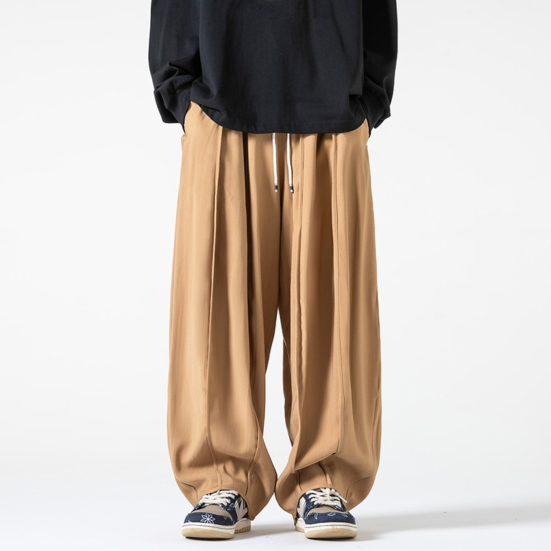 Pantalon à Jambes Larges pour Homme, Sarouel, Couleur Unie, Harajuku, Streetwear, Décontracté, Unisexe, FJPlus, Taille 5XL