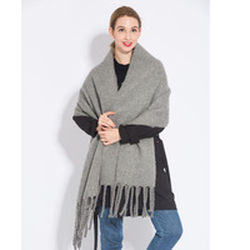 Écharpe à carreaux de couleurs arc-en-ciel pour femmes, Design de mode, marque de luxe, épaisse et chaude, avec pompon, châles en cachemire, 2023