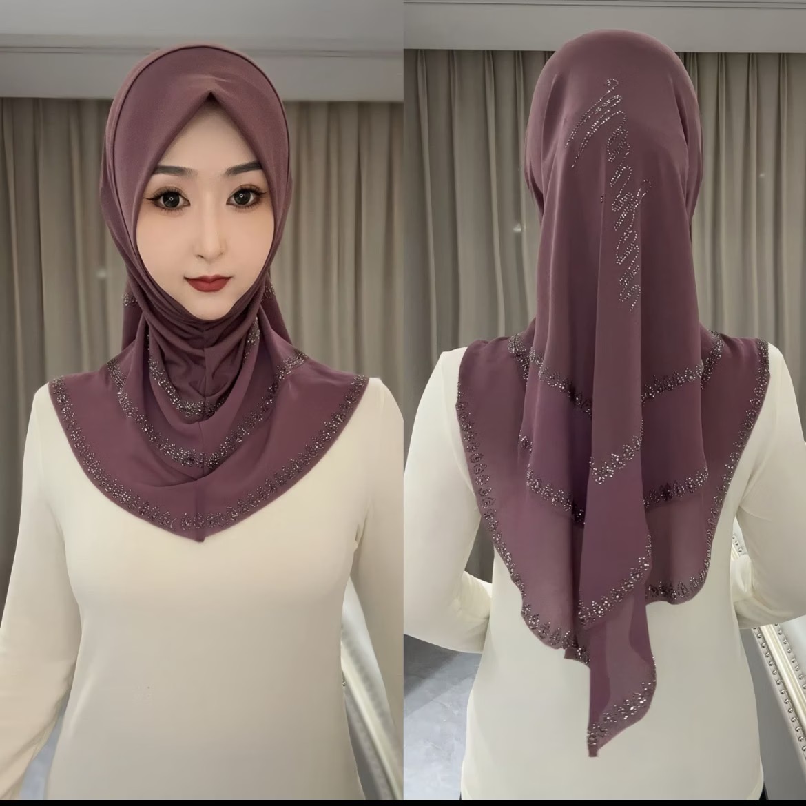 Nouveau Vêtements musulmans dame arabe Hijabi tête dubaï châles