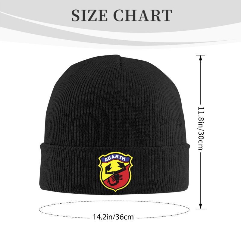 Abarth C Cool Print Bonnet chapeaux rue élastique tricot chapeau unisexe hiver chaud Skullies bonnets casquette pour voyage Camping en plein air