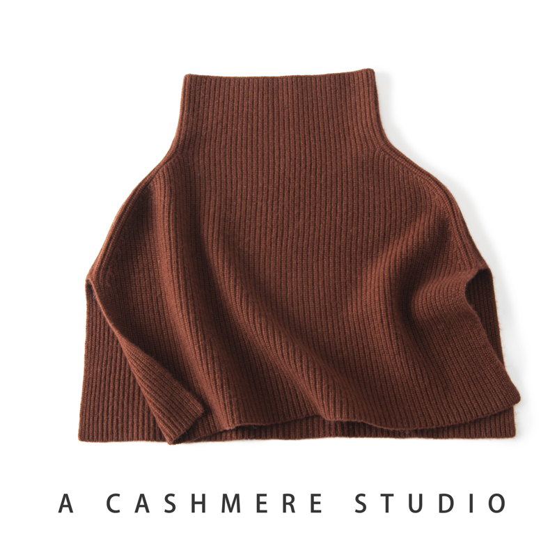 MERRILAMB pull écharpe tricoté cachemire châle hiver foulards faux col manteau bavoir chaud col roulé fente pull châle pour les femmes