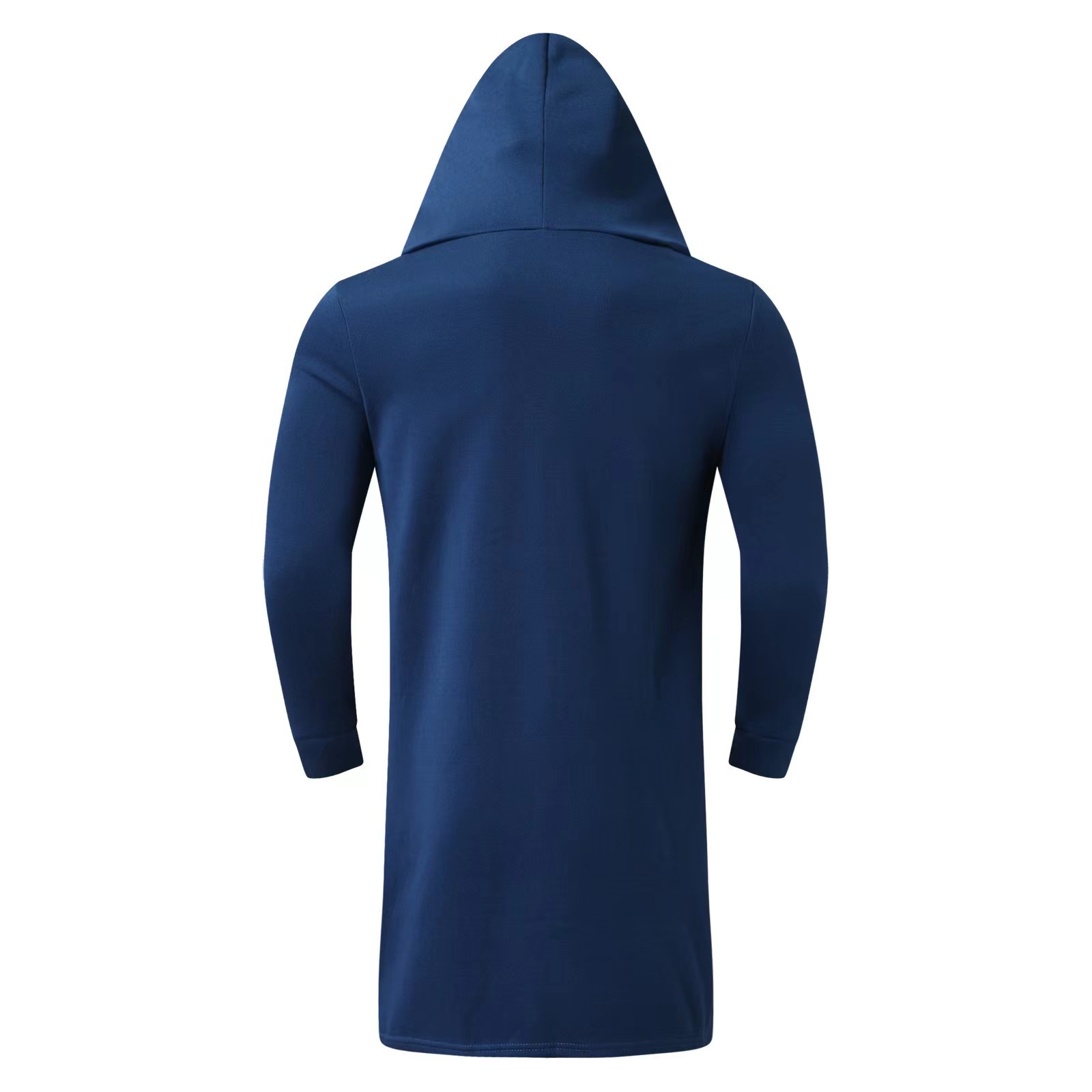 Poncho à capuche pour hommes, vêtements amples, mi-long, solide, Punk, manches longues, manteau épais et chaud, Cardigan, cape, automne hiver