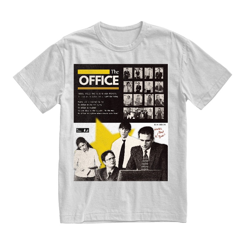 T-shirt imprimé pour hommes et femmes, nouveau modèle de film «Office», pour toutes les saisons, adapté aux hommes et aux femmes, T-shirt décontracté