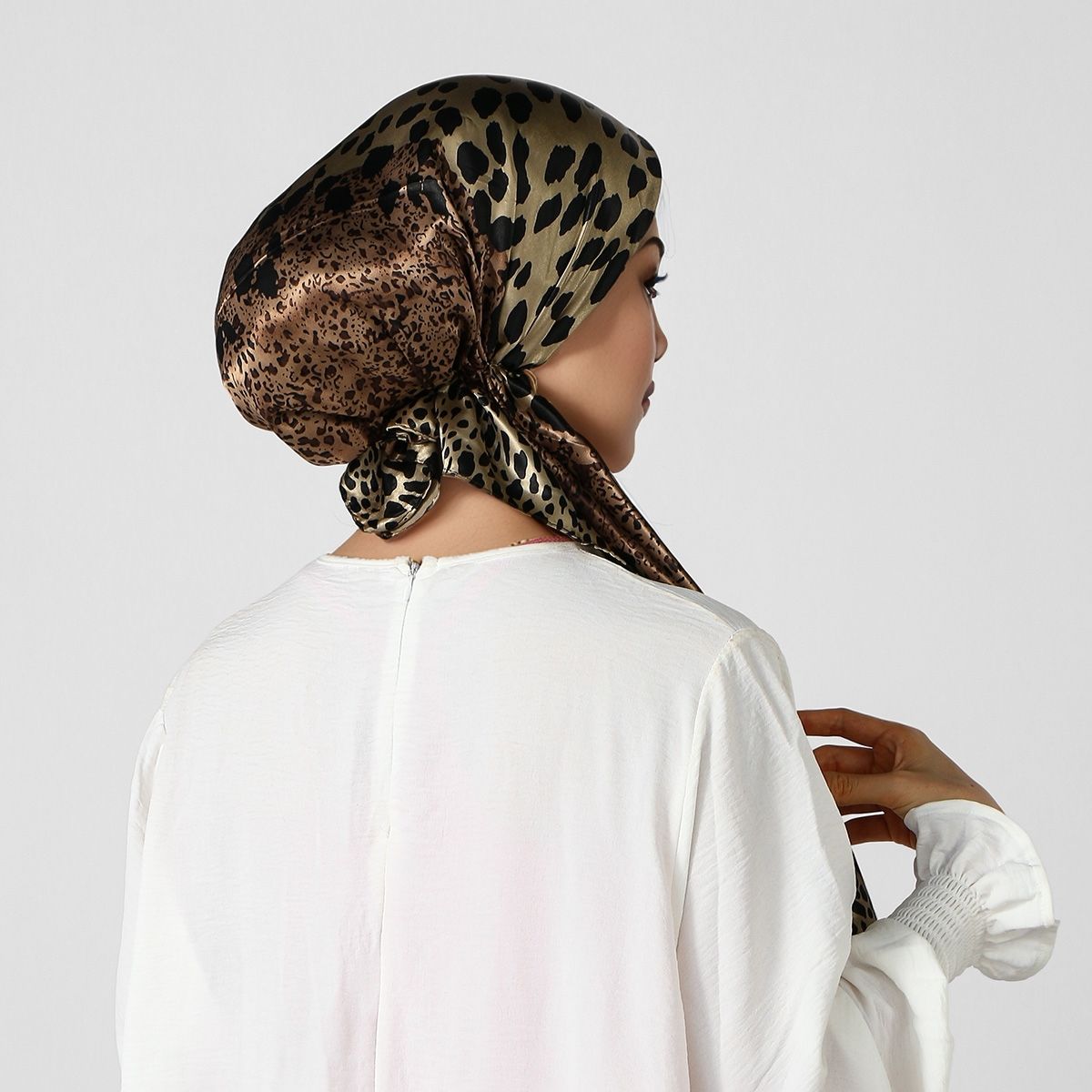 Nouveau Hijab Instantané Musulman, Bonnet Imprimé en Soie Satinée, Turban, Foulard, Bandeau Élastique pour Dormir, Bandana