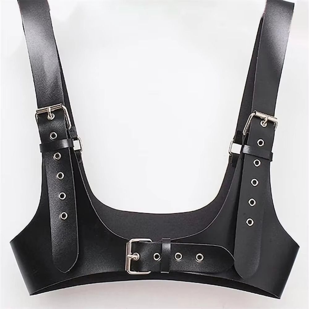 Ceinture Corset en cuir U, harnais, Style de rue, large ceinture Punk, poitrine, réglable, bretelles gothiques en cuir