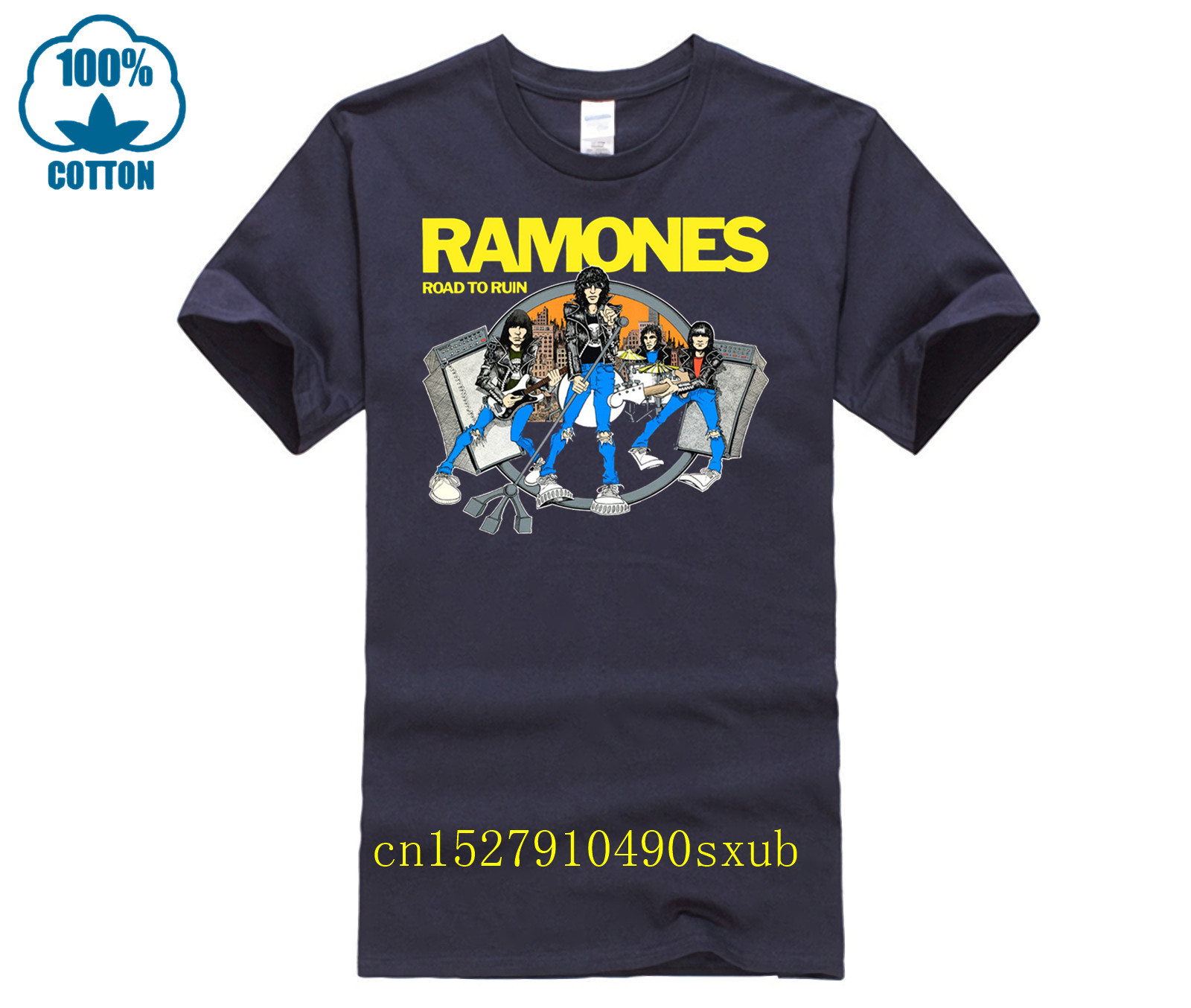 GILDAN t-shirt décontracté homme Ramones Nouvelle Mode 2017 Brandfashion Imprimer Slim Fit t-shirt O Cou Top Qualité COTON Tops Tees