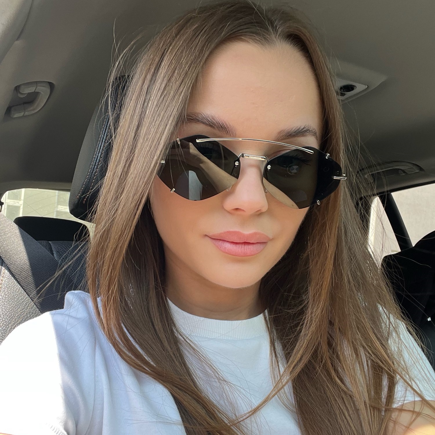 Lunettes de soleil carrées sans monture pour femmes et hommes, lunettes de soleil rétro, lunettes de créateur de marque, nuances de luxe, UV400