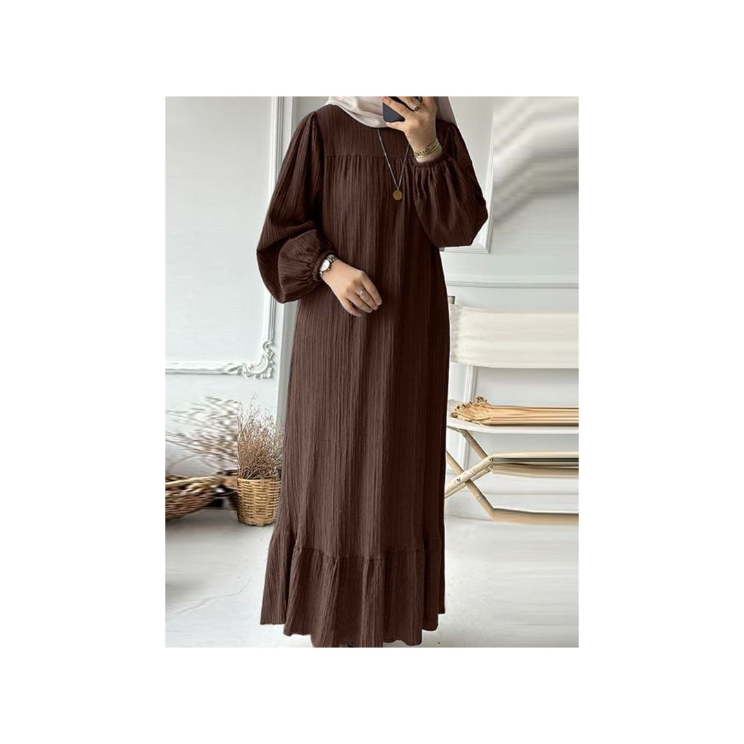 Robe Maxi à Manches sulfpour Femme, Caftan Éducatif, Abaya à la Mode, Eid Mulism, Turquie