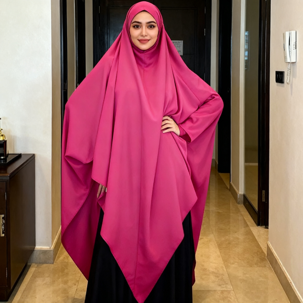 Eid à capuche musulman longue Khimar femmes Hijab Maxi robe vêtement de prière Djellaba Jilbab Abaya Ramadan robe islamique Niqab Burka Jubah