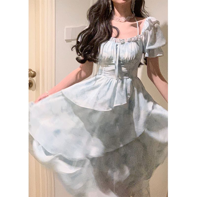 Robe florale mince en mousseline de soie irrégulière, nouveau Style d'été 2025