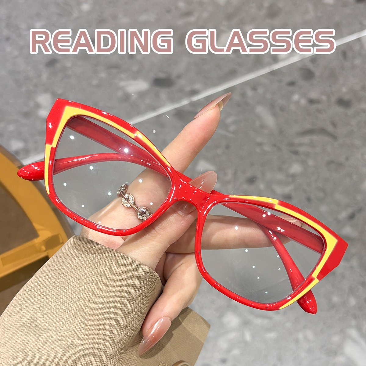 Lunettes de lecture œil-de-chat élégantes pour femmes - Design color block tendance, blocage de la lumière bleue, puissance de 1.0 à 4.0