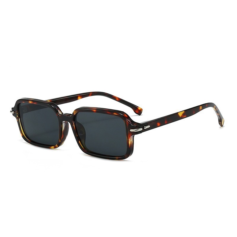 Lunettes de soleil rectangulaires tendance pour hommes et femmes, lunettes de soleil de créateur, marque de luxe, style rétro, petites et étroites, lunettes de soleil carrées pour homme.