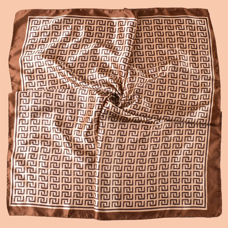 Foulard en soie de haute qualité, couvre-chef pour femmes, quatre saisons, Hijab, Bandana de luxe, 90x90cm
